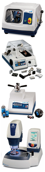 Оборудование для металлографии: резка, запрессовка, шлифовка, полировка Металлографическое оборудование для резки, запрессовки, шлифовки, полировки